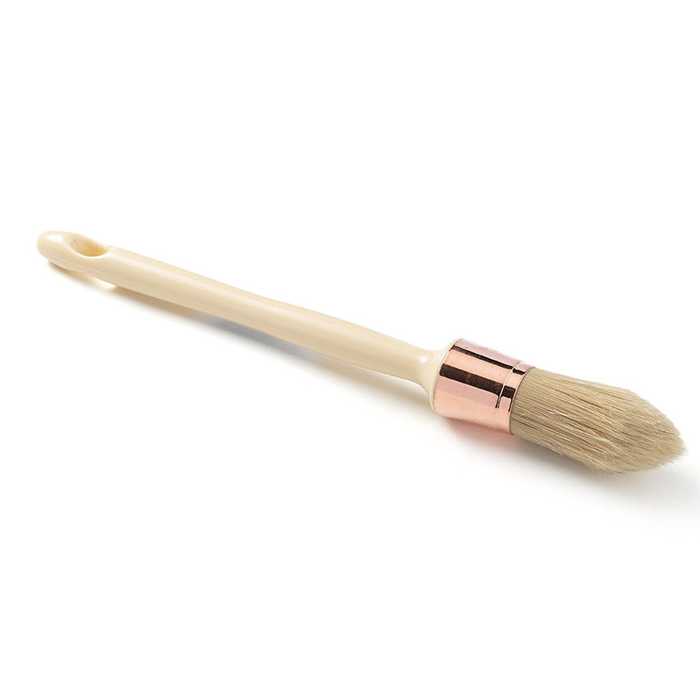 Brosse à rechampir - manche ivoire - soies blanches Brosse à rechampir - manche ivoire - soies blanches