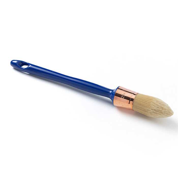 Brosse à rechampir - manche plastique bleu - soies blanches Brosse à rechampir - manche plastique bleu - soies blanches