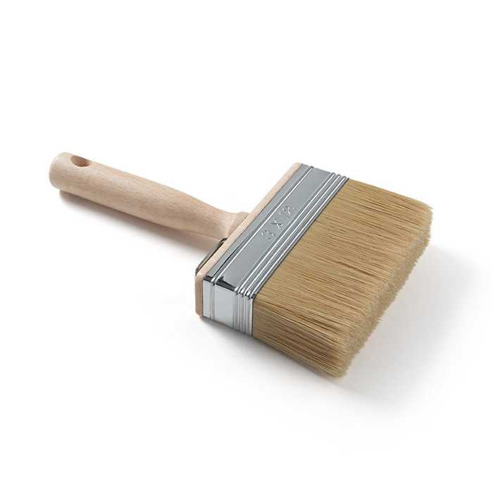 Brosse latex PRO - manche bois vernis - soies blanches longues Brosse latex PRO - manche bois vernis - soies blanches longues
