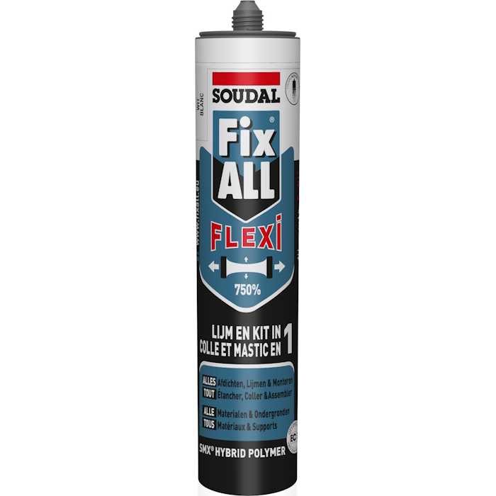 Fix ALL Flexi wit - lijm en kit in 1 - 290 ml Fix ALL Flexi wit - lijm en kit in 1 - 290 ml