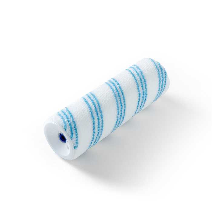 Vervangrol lakken EURONYL drie blauwe strepen - vezel 5mm - clips 8mm Vervangrol lakken EURONYL drie blauwe strepen - vezel 5mm - clips 8mm